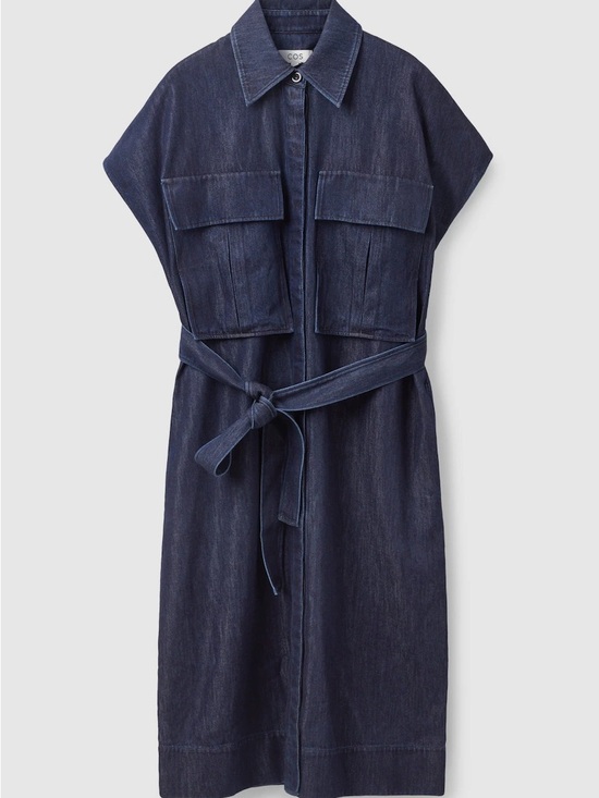 COS Dresses & Skirts - COS  Denim Minimalist Belted Dress